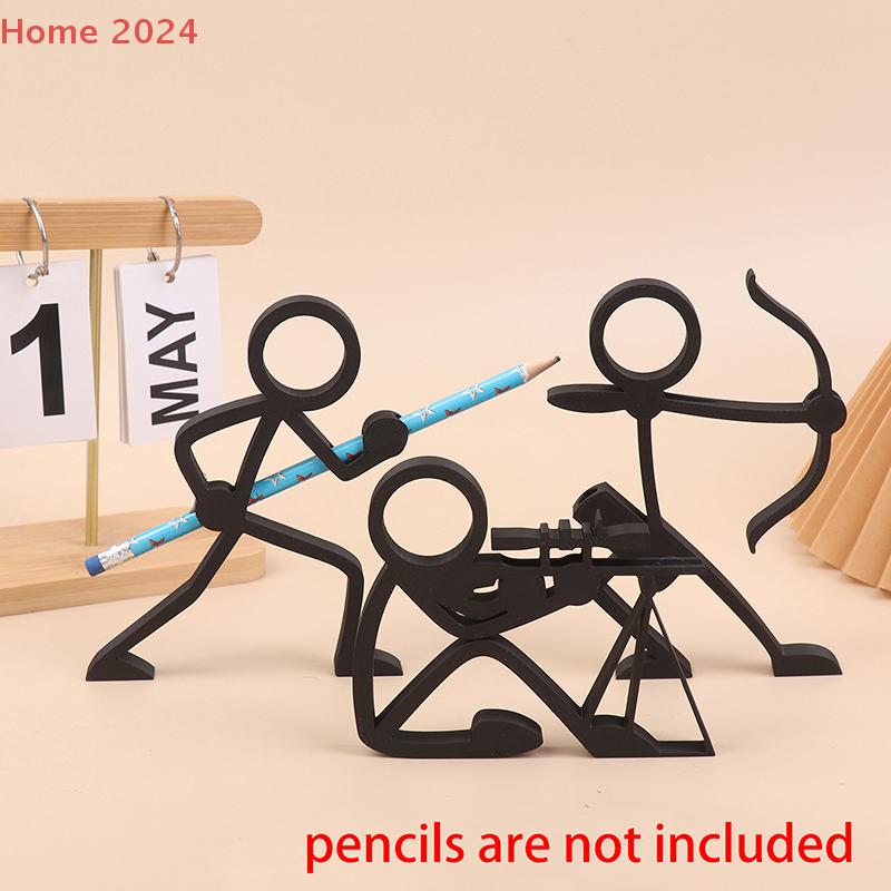 3D Printed Stick Figure Pencil Holders Pen Stands Pen Containers Desktop Ornaments Stationery Desktop Sculptures Gifts