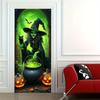 Halloween Party Banner Backdrop Horror Killer Creepy Scary Zombie Nun Terror Ghost Theme Decorations Decor for Front Door