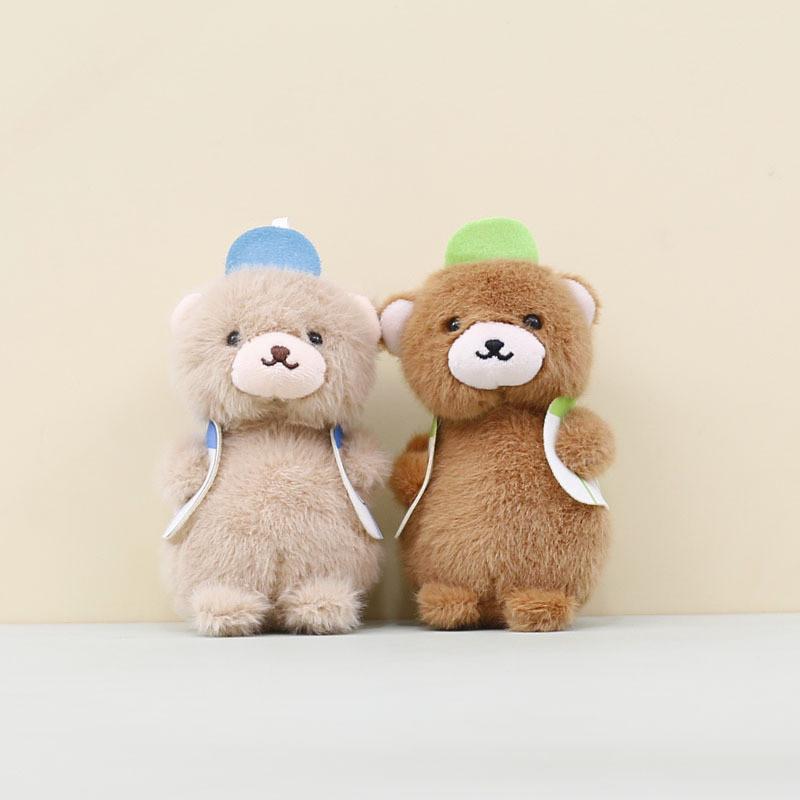 Bear Cute Cartoon Plush Doll Keychain Backpack Decoration Filling Daily Gifts