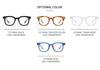 Stylish Unisex Anti-Blue Light Square Glasses Frame 21011 with Optional Prescription Lenses