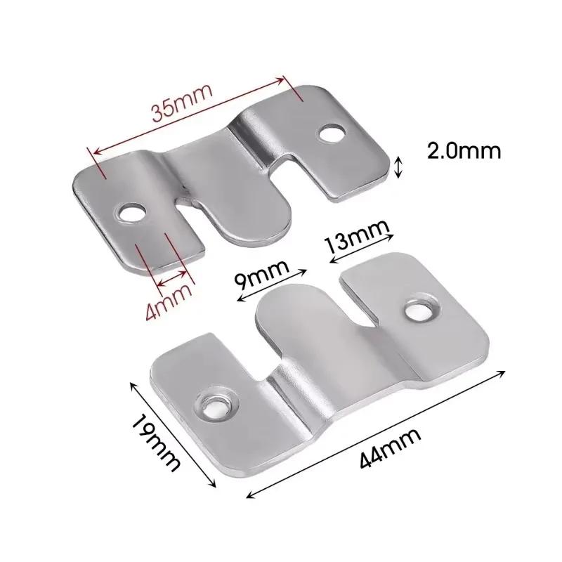 Stainless Steel Interlock Hanging Buckle Heavy Duty Photo Frame Hook Wall Mounted Flush Mount Brackets For Furniture Connector