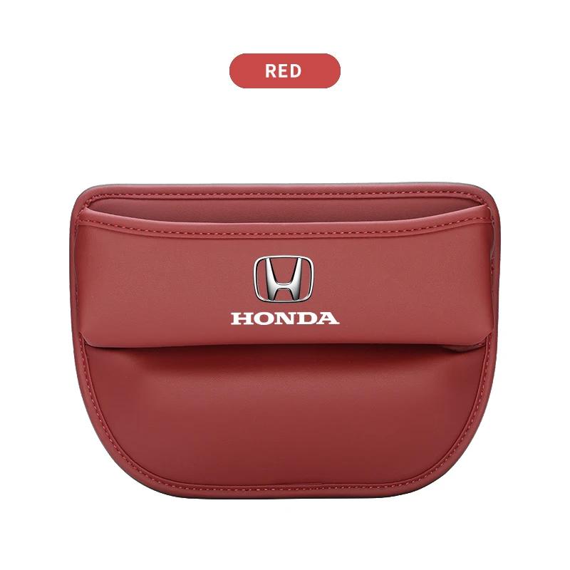 CMEAH1 PU Leather Car Seat Side Storage Pocket Suede Gap Filler Organizer Box for Honda Accord CRV XRV Civic FIT Auto Accessories