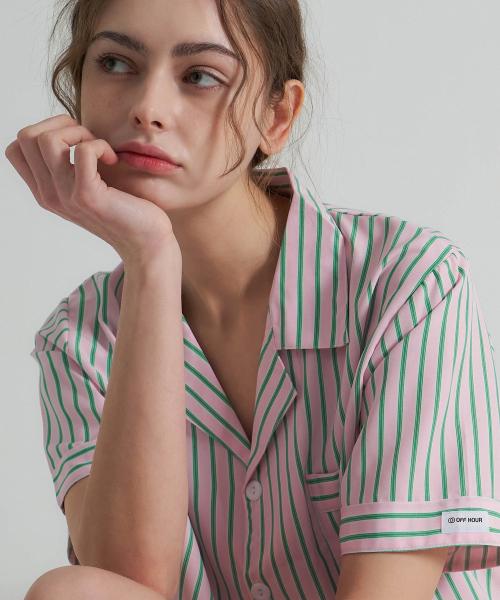 

[OFF HOUR] Jaipur Short-Sleeve Pajama Set [Shipped from Korea] 100% Authentic M
