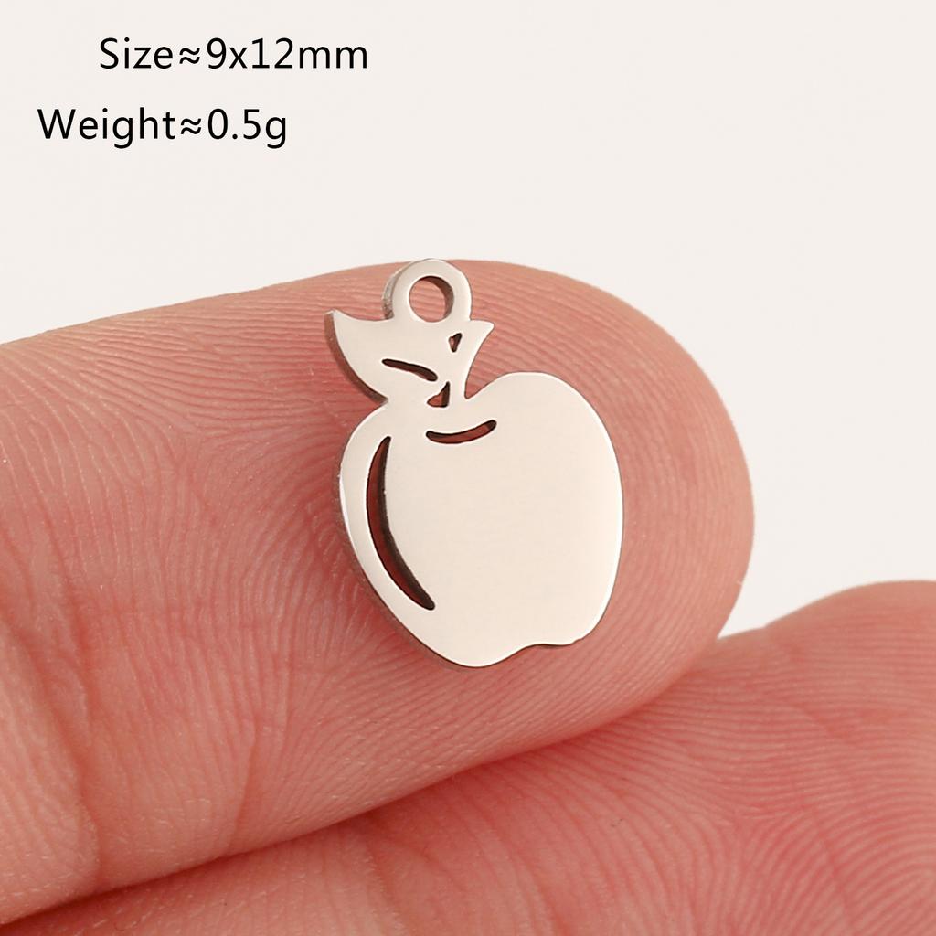 5Pcs Strawberry/Cherry/Pineapple/Watermelon Charms Stainless Steel Fruits Pendants DIY Bracelets Necklace Making Jewelry Making