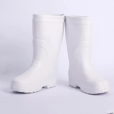 Beyaz Yağmur Ayakkabısı Erkek Yüksek Botlar Kış Sıcaklığı Kaymaz Su Botları EVA İş Botları Erkek Ayakkabıları Kaymaz Ayakkabılar Mutfak İşleri İçin