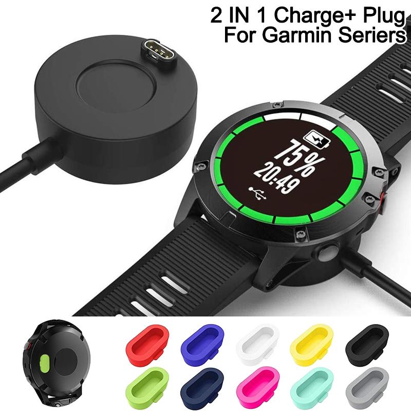 Portable USB Charger Cord For Garmin Watch Fenix 7 7S 7X 6 6S 6X 5 5X 5S Forerunner 945 935 245 255 Charger Dock With Dust Plug