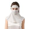 Women's Summer Ice Silk Sun Protection Face Mask UV Protection Velcro Neck Cover Full Face Veil Balaclava