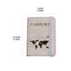 PU Leather Passport Cover for Card Documents Hot Stamping Simple Women Men Travel Passport Holder Wallet