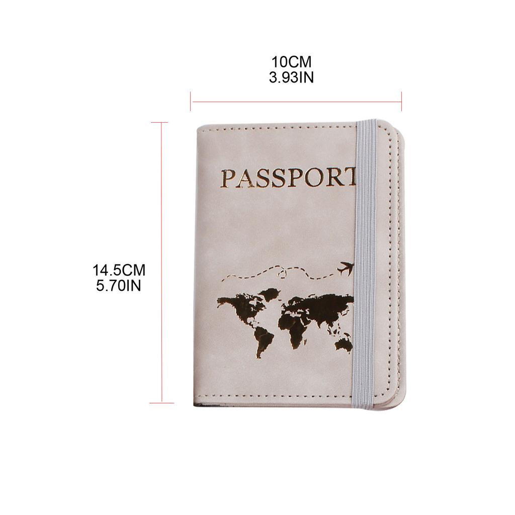 PU Leather Passport Cover for Card Documents Hot Stamping Simple Women Men Travel Passport Holder Wallet