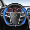 For Opel OPC ASTRA CORSA INSIGNIA MOKKA VECTRA GTC Tigra Carbon fiber Leather Car Steering Wheel Cover 37-38cm Auto Accessories