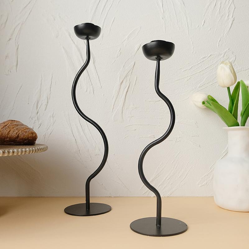 Iron Candle Holders Home Decoration Candlestick Modern Art Candles Stands Creative Candle Stick Holder Wedding Table Accessories