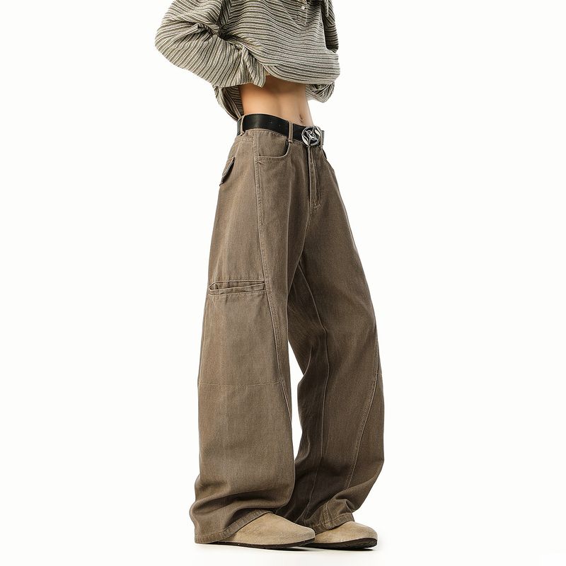 51 Hip-Hop Spring and Autumn 2026 New Melard Wide-Leg Scimitar Jeans Men's Vintage American Style Trendy Pants