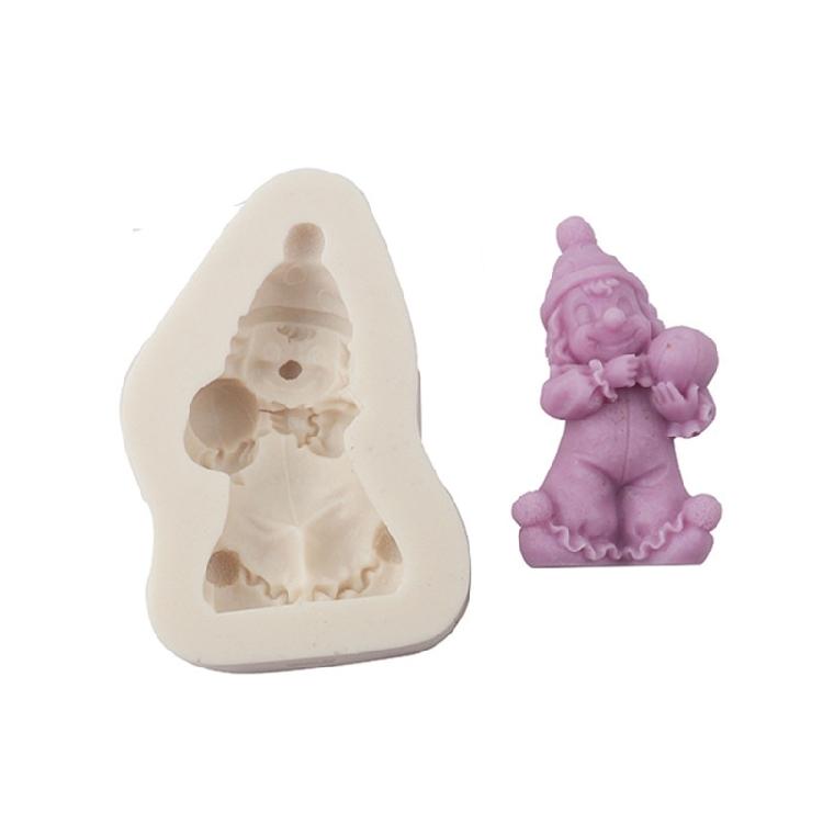 Funny Clown Shaped Silicone Mold Fondant Mould Baking DIY Supplies Nonstick