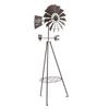Garden Windmill Potting Rack Multifunctional Rotating Iron Floor Windmill Plants Shelf Dual Use
