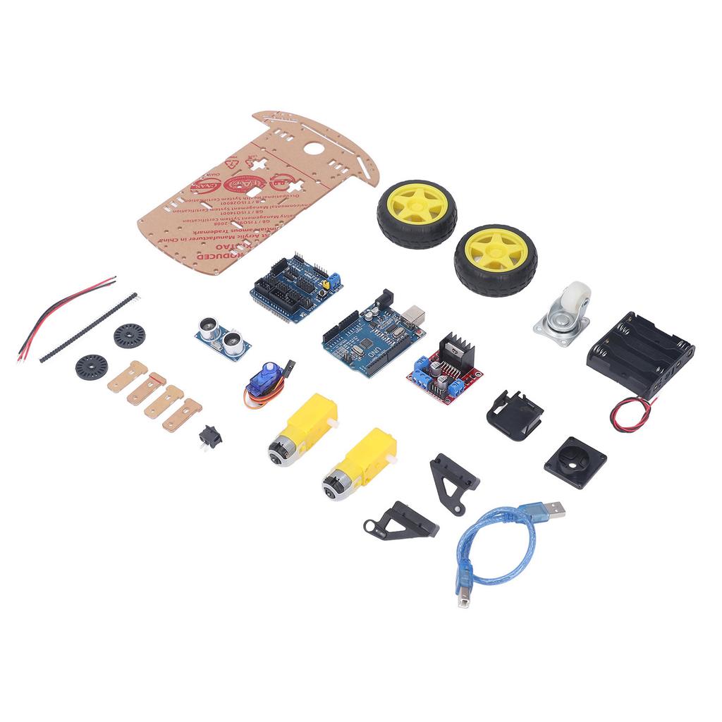 Smart Robot Car Chassis Kit DIY Programmable Development Board 2WD Ultrasonic with Motor MCU