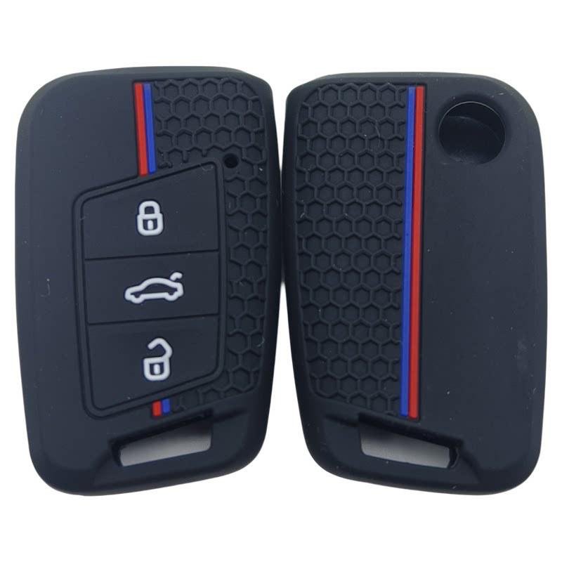 Silicone Protective Cover for Volkswagen Key: Lavida, Lamando, Bora, Tiguan, Sagitar, Polo чёрный