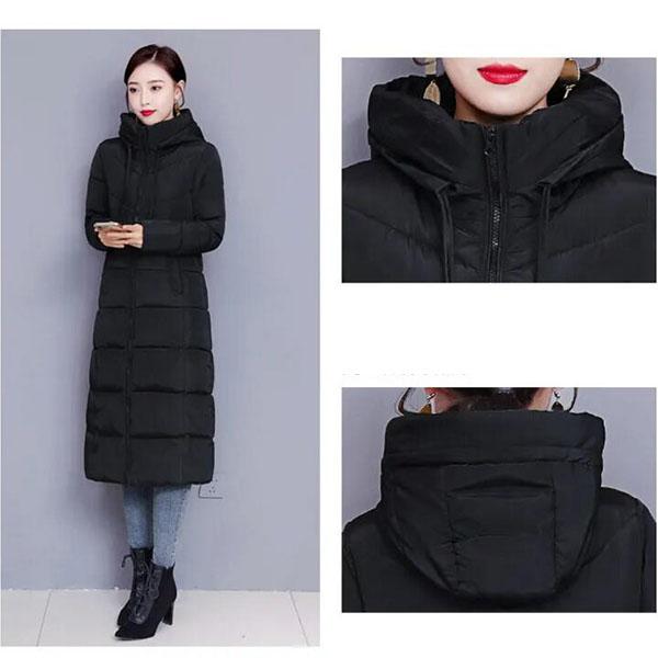 Paltoane de bumbac de lungime medie pentru femei, Paltoane de iarnă, Paltoane plus size, Haine pentru mamă, Îngroșate, Paltoane lungi peste genunchi