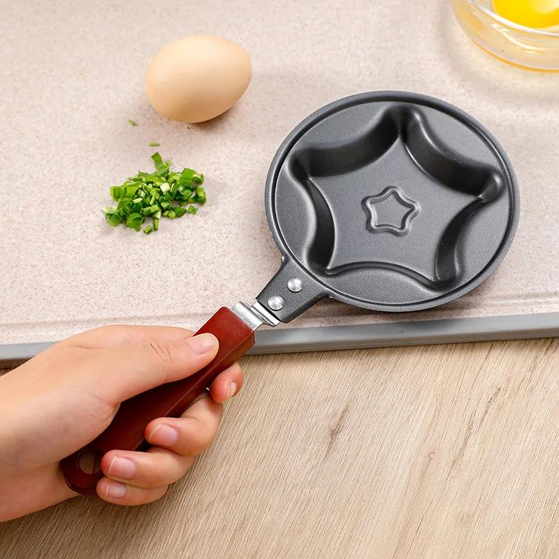 Hot Sale 1pc Mini Cute Breakfast Egg Frying Pot Non-Stick Frying Pan Pancake Maker Kitchen Tools Egg Mold Pan Flip Omelette Mold