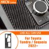 For Toyota Tundra Sequoia + Car Accessories Carbon Fiber Center Gears Shifter Panel Interior Cover Trim Sticker Modification