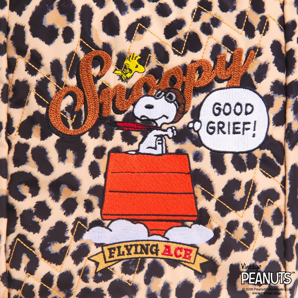 PEANUTS Collection Snoopy Tote Bag ODB036 Leopard OUTDOOR PRODUCTS 2-Way