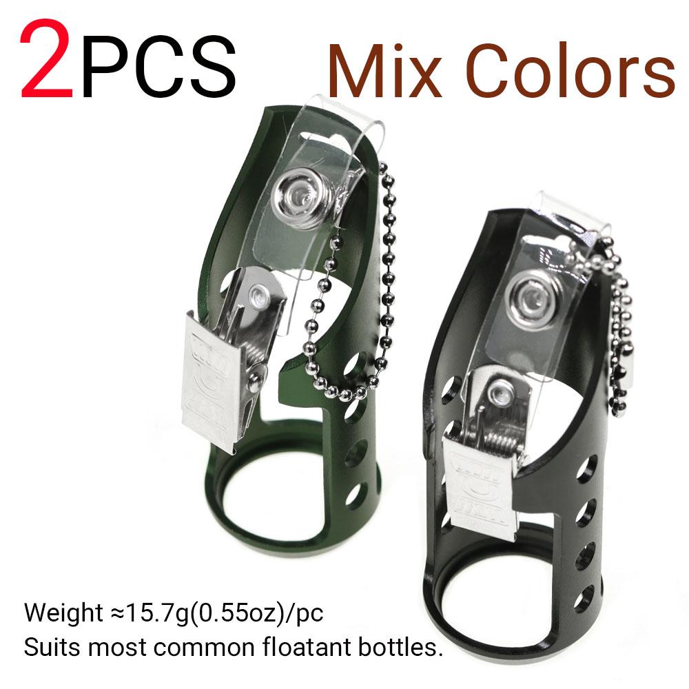 Fly Fishing Floatant Bottle Holder, Aluminum Alloy Lightweight Clip-On/Hang-On Tool Holder for Vest Backpack, for D-Rings & Loops