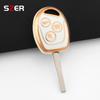 3 Button Golden Tpu Remote Car Key Shell Case Protector Cover Keychain For Ford Mondeo Fusion Focus 2 Fiesta Galaxy C-Max S-Max