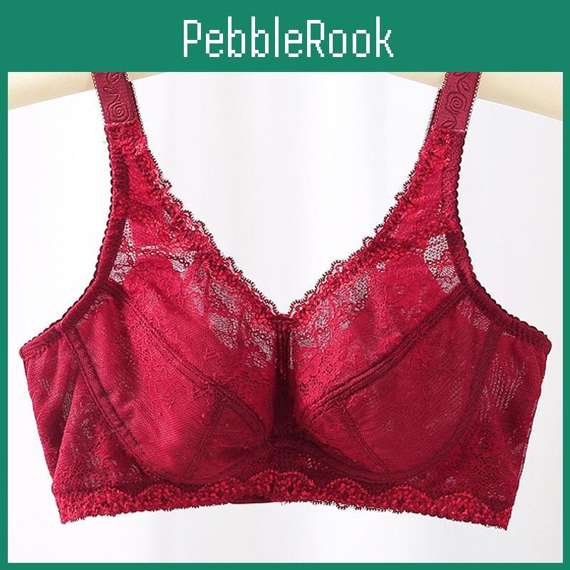 Wireless Lace Full Womens Coverage Minimizer Bra Embroidery Underwear Female Thin Cup Lingerie 34 36 38 40 42 44 46 48 B C D E F