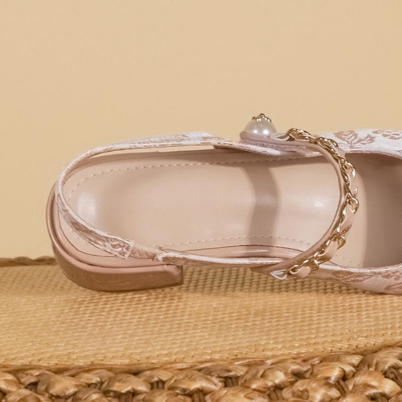 Mary Jane Shoes Chinese Style New Chinese Color Matching Single Shoes Outdoor Fashionable Women's Shoes Soft Sole Non-tiring High Heels