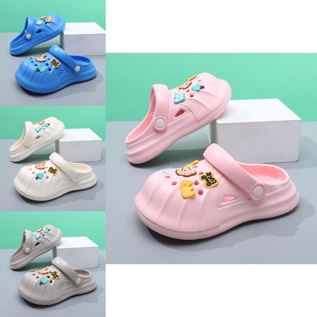 Fun Colorful And Kids Clogs With Cartoon Patterns For Summer Beach And Home Use