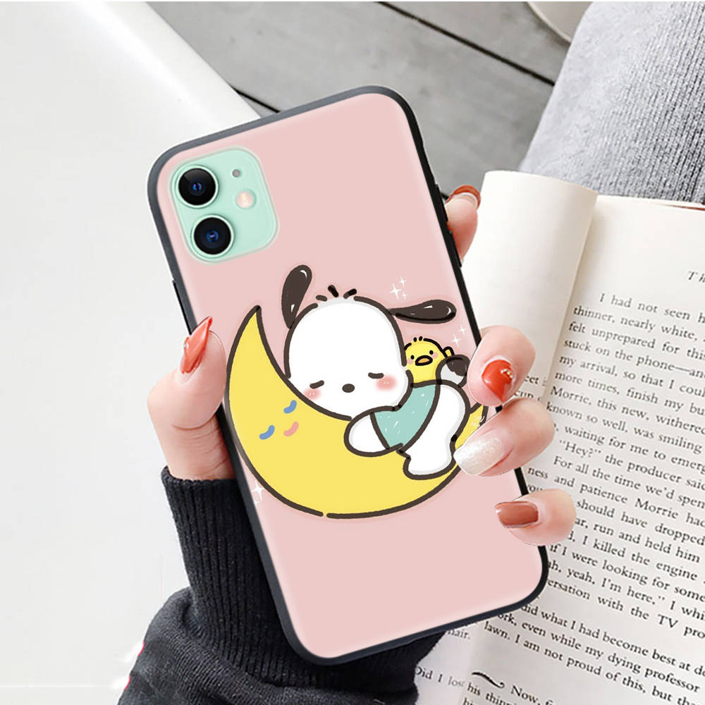 Black Case for Xiaomi Poco X6 X4 M5 M6 F5 F6 C65 C55 C50 C51 C40 Pro Redmi 14C A3X 13C 12C 11T 10A 9C Note 7 6 8A Plus L-29 Cute Pochacco