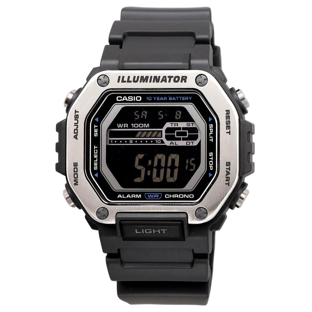 Casio Standard Digital Metal Face Watch Dark Gray with Black Inverted Overseas Model Men's MWD-110H-8BV LCD