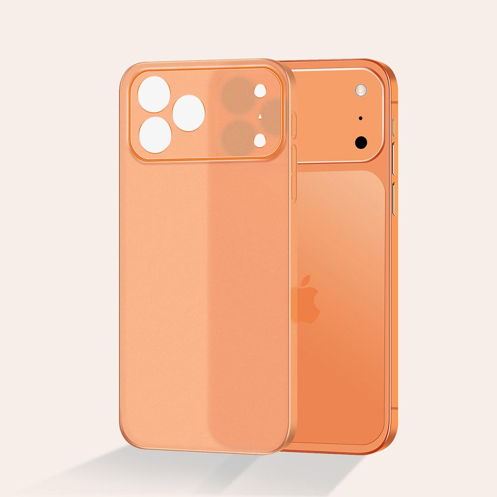 0.3mm Ultra Thin Case For For Iphone 17 Pro Max Matte Transparent PP Hard Cover For For Iphone17 Air Promax Orange Clear Soft Shell 17Pr