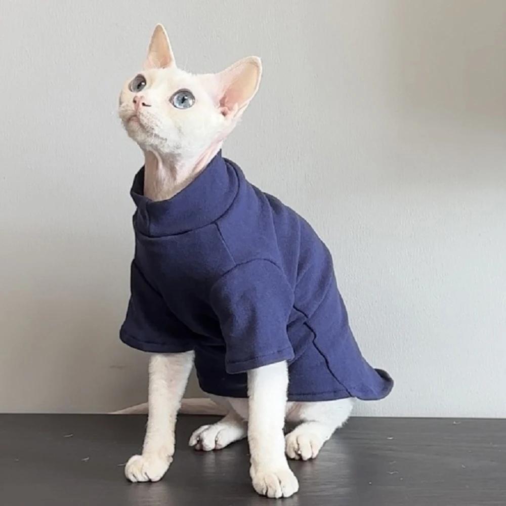Autumn Winter Cat Hoodie for Cats Solid Pet Kitten Clothes Sphynx Maine Coon Ragdoll Pullovers ropa para gatos mascotas Shirts