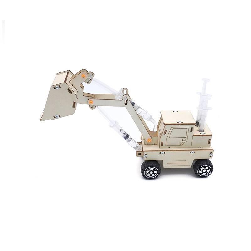 Hydraulic Excavator Material Kit For Elementary School Steam Science Diy Large Children Wooden Building Set