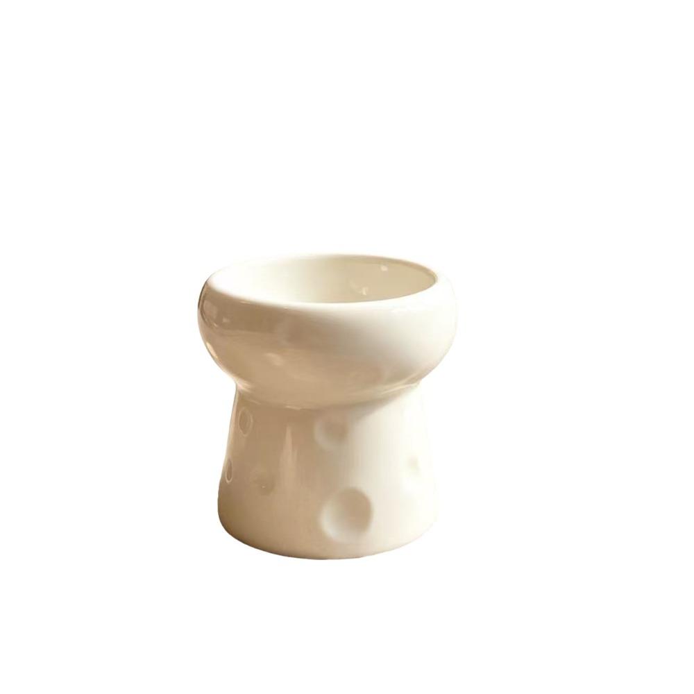 Not Easy To Knock Over Ceramic Cat Feeder Large Diameter High Foot Dog Food Basin Puppies