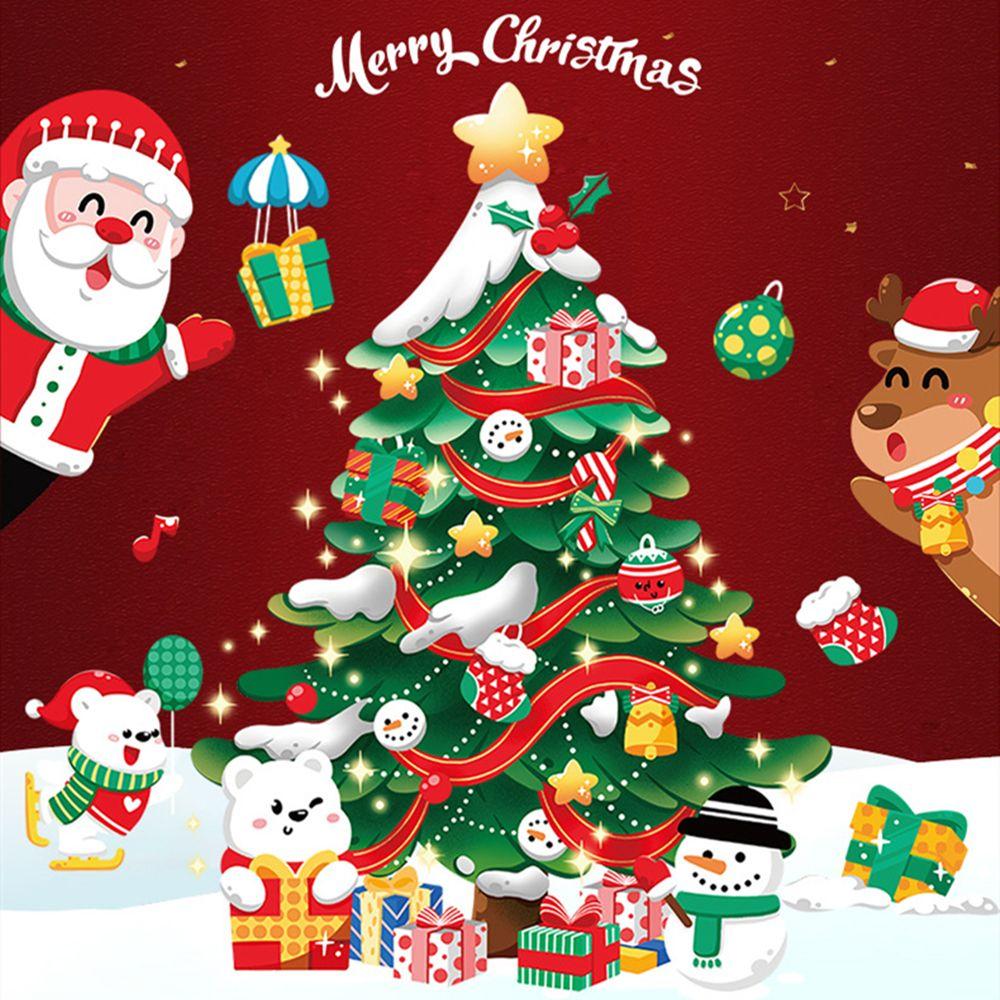 Julepynt PVC Selvklebende Veggdekorasjoner Veggklistremerker Vindusdekorasjoner Juleklistremerker