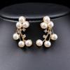 Pearl Elegant Bridal Wedding Jewelry Set Korean Style Jewelry Set Women Necklace Dangle Earrings