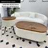 Stylish Compact Storage Combo: Round Coffee Table & Sofa Side Table Set