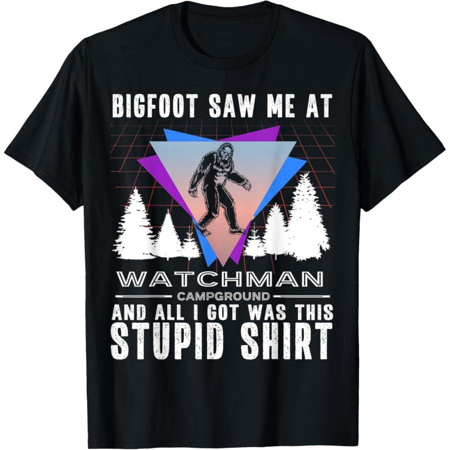 Watchman Campground Zion National Park Bigfoot Utah Souvenir T-Shirt S