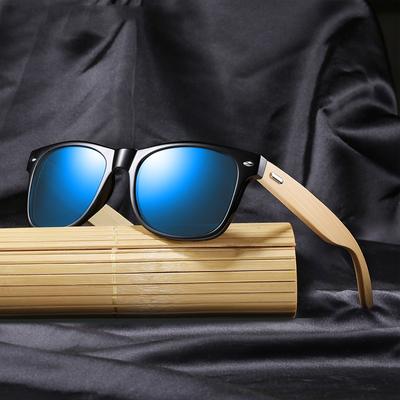 Lunettes de soleil en bois de bambou pour hommes et femmes, polarisées classiques, Uv400, Vintage, pour la conduite, noires, pour la pêche, Uv400