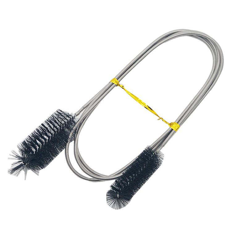 Aquarium Cleaning Brush for Water Filter Pump Lily Pipe Air Tube Hose Stainless Steel Fish Tank Brush Water Pump Accessories