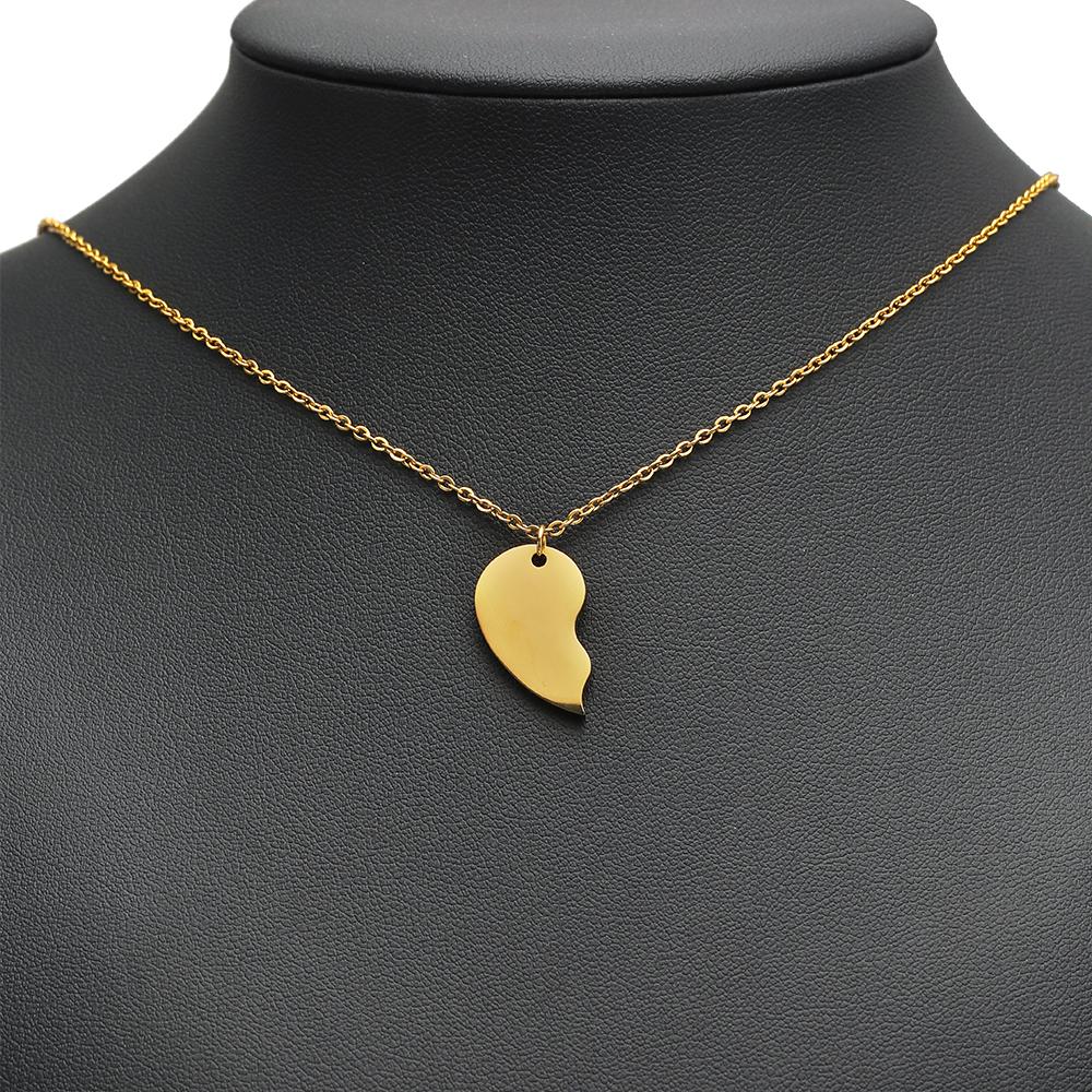 2Pcs/Set Stainless Steel Broken Heart Charms DIY Jewelry Earrings Making Fashion Couple Necklace Pendant Bracelet Lover Findings
