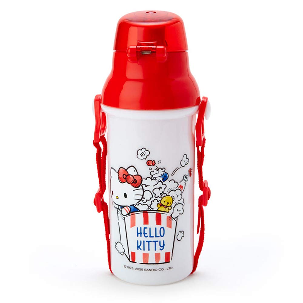 Sanrio Water Made In Antibacterial Plastic Hello Kitty Cold Water Shoulder Name Dishwasher 229601 SANRIO Children's Bottle, 480ml, One-Touch