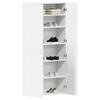 Shoe Cabinet with Shelf White 80 X 35.5 X 180 Cm Particleboard