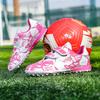 Mote Rosa Barnas Billige Fotballsko Borrelås Gutter Jenter Trening Fotballsko Barnas Fotballsko Futsal Sneakers