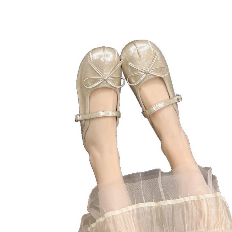 Baotou Bow Half Slippers Summer One-pedal Mary Jane Shoes Student Flat-bottomed Fashion Slippers