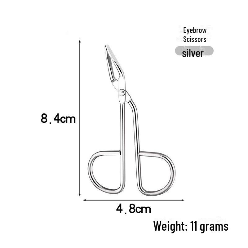 

Щипцы для завивки бровей и ресниц из нержавеющей стали с пинцетом и инструментом для обрезки серебряный