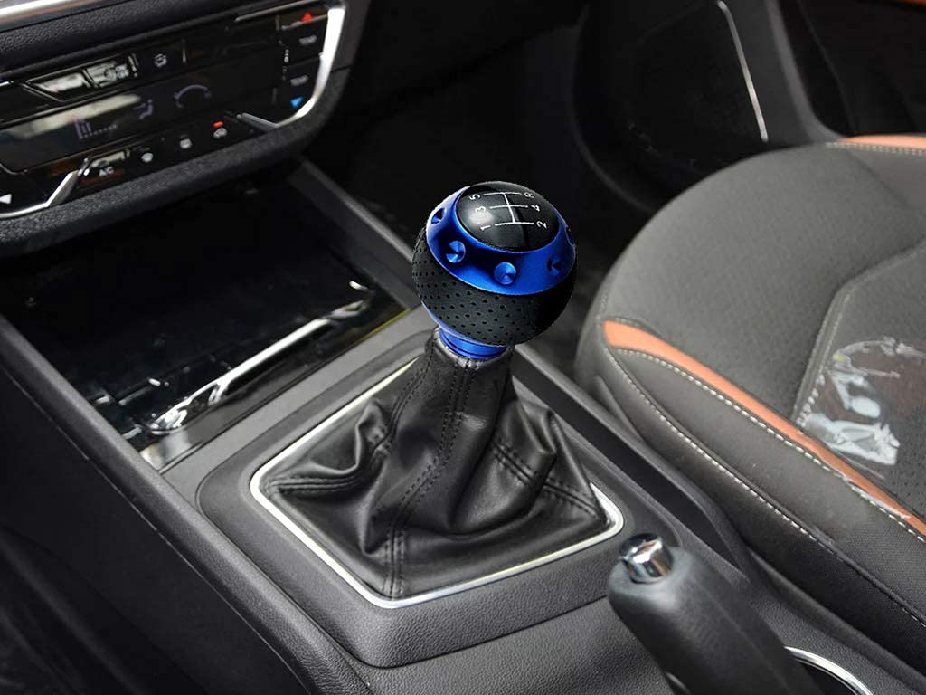 Lunsom PU Shift Knob 5 Speed Ball Shift Knob General Auto Manual Car (Blue)