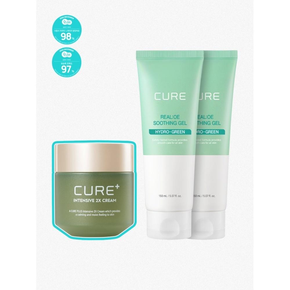 Kim Jeong Moon Aloe Signature Duo: 2X Cream (50g) + Real Aloe Soothing Gel (150ml x 2ea)