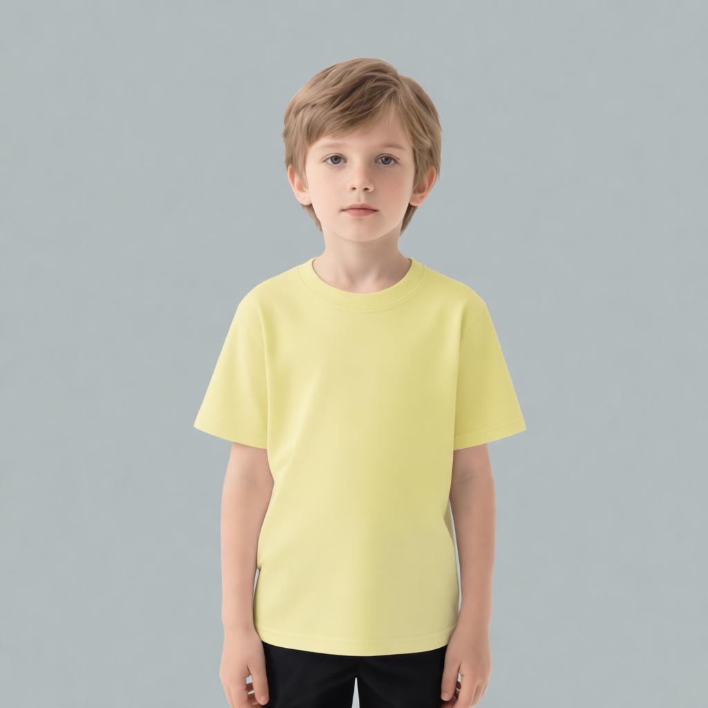 Children's Cotton Short-Sleeve Summer T-Shirt with Printed Design - Ideal for Activities and Class Uniforms
